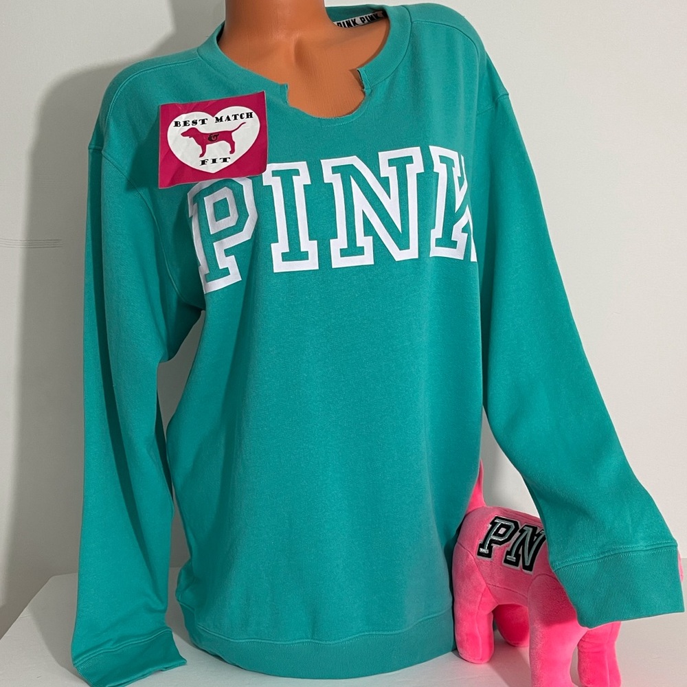 Victoria’s Secret PINK M Logo Sweatshirt Crew Soft